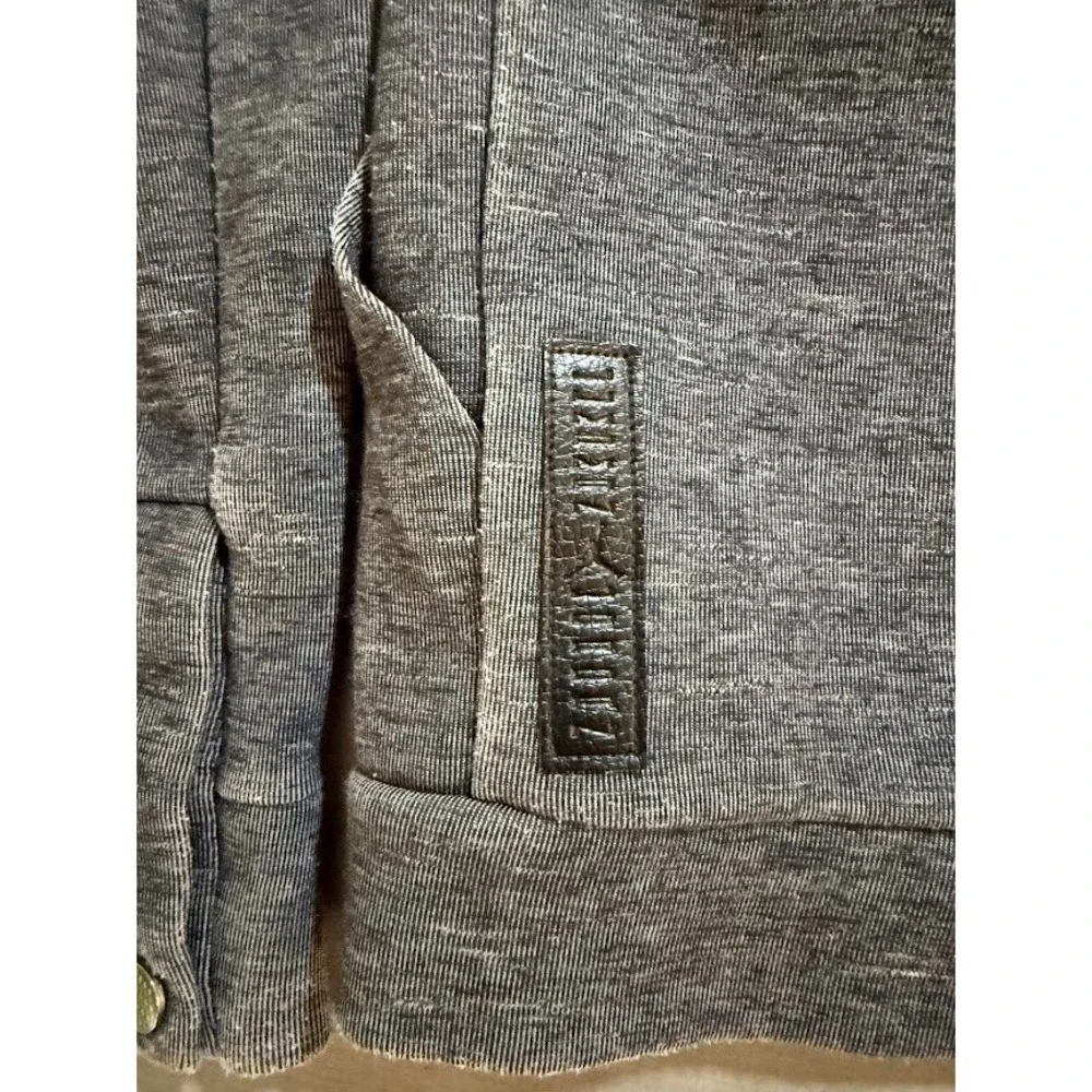 Jordan Jumpman Sweatshirt Adult Small Gray Zip Pocket Long Sleeves‎ Hoodie.